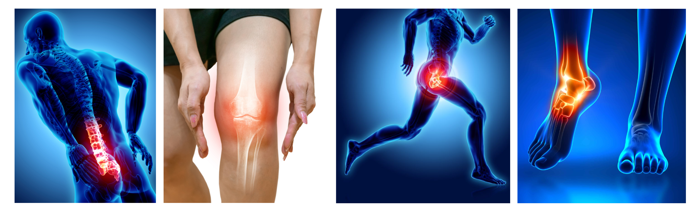 Back, knee, hip, ankle or foot pain