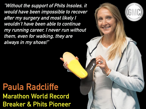 Paula Radcliffe female marathon record holder until 2019 Phits Orthotics user