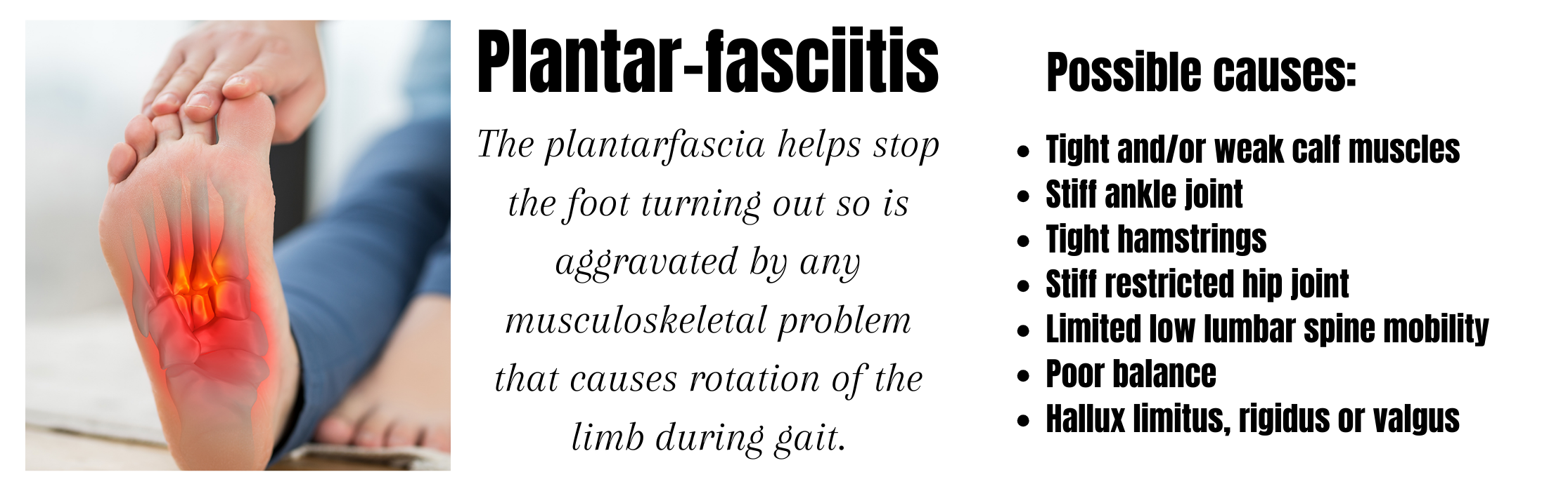 Plantar fasciitis possible causes