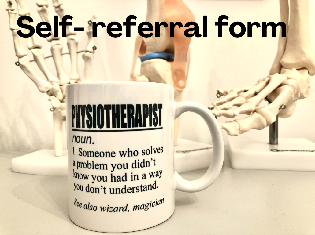 Self referral form for physiotherapy